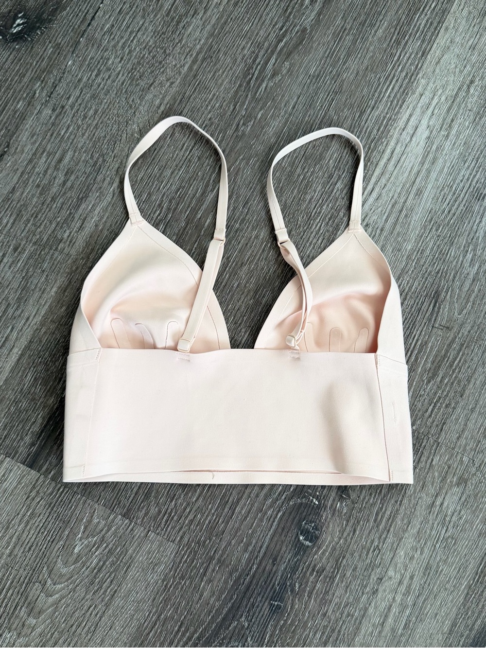 Free People Light Nude Longline Triangle Bralette - Picture 3 of 4